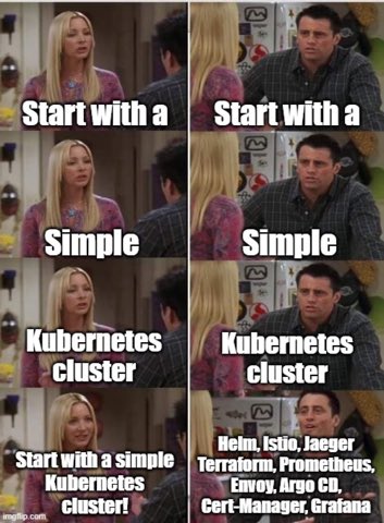 simple k8s cluster meme